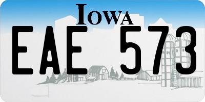 IA license plate EAE573