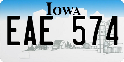 IA license plate EAE574