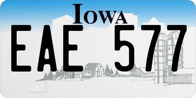 IA license plate EAE577