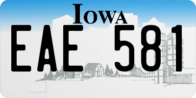 IA license plate EAE581