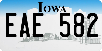 IA license plate EAE582