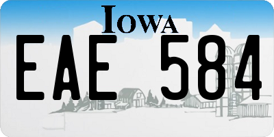 IA license plate EAE584