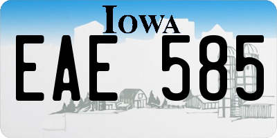 IA license plate EAE585