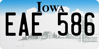 IA license plate EAE586