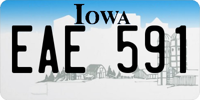 IA license plate EAE591