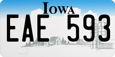 IA license plate EAE593