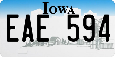 IA license plate EAE594