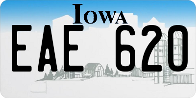 IA license plate EAE620