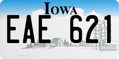 IA license plate EAE621