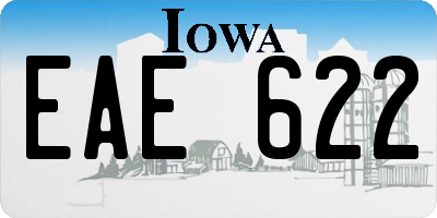 IA license plate EAE622