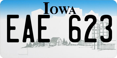 IA license plate EAE623