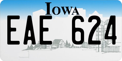 IA license plate EAE624