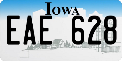 IA license plate EAE628