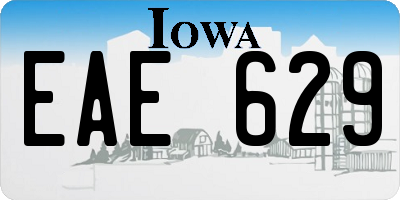 IA license plate EAE629