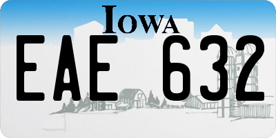 IA license plate EAE632