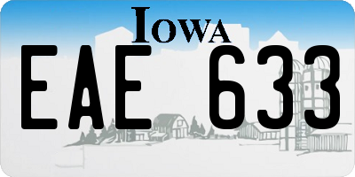 IA license plate EAE633