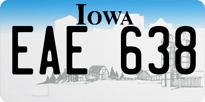 IA license plate EAE638