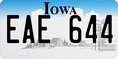 IA license plate EAE644