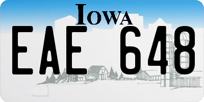 IA license plate EAE648