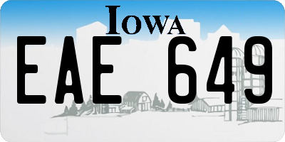 IA license plate EAE649