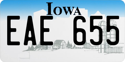 IA license plate EAE655