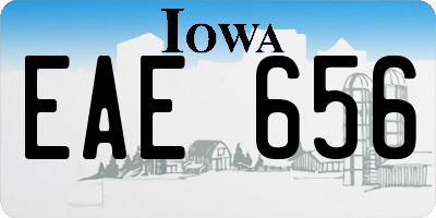 IA license plate EAE656