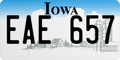 IA license plate EAE657