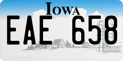 IA license plate EAE658