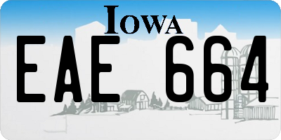 IA license plate EAE664