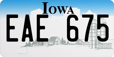 IA license plate EAE675