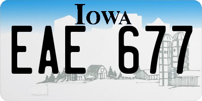 IA license plate EAE677