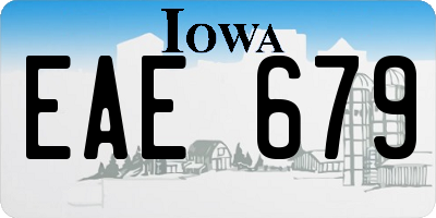 IA license plate EAE679