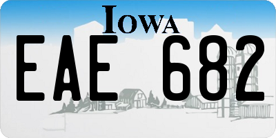 IA license plate EAE682