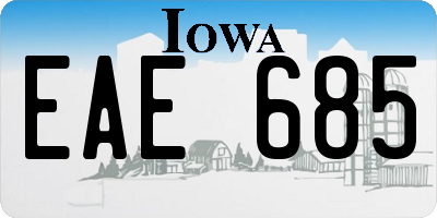 IA license plate EAE685