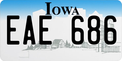 IA license plate EAE686