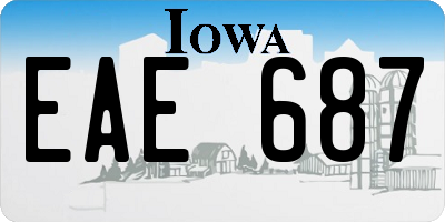 IA license plate EAE687