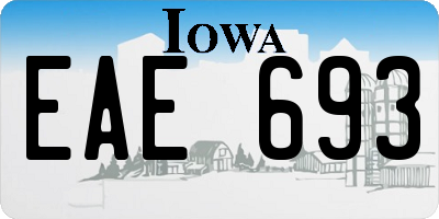 IA license plate EAE693