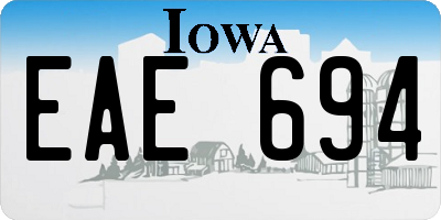 IA license plate EAE694