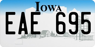 IA license plate EAE695