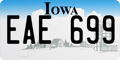 IA license plate EAE699