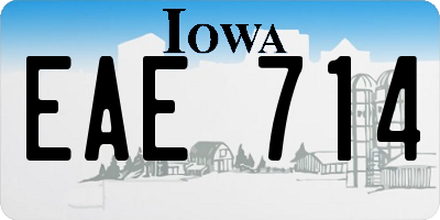 IA license plate EAE714