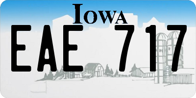 IA license plate EAE717