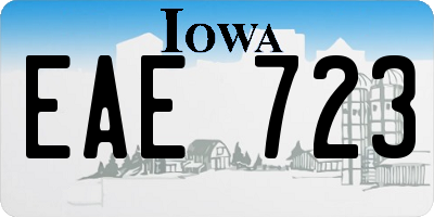 IA license plate EAE723