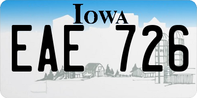 IA license plate EAE726