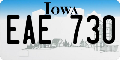 IA license plate EAE730
