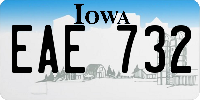 IA license plate EAE732
