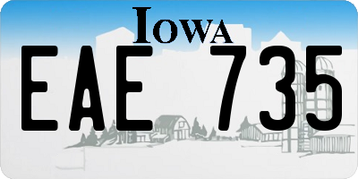 IA license plate EAE735
