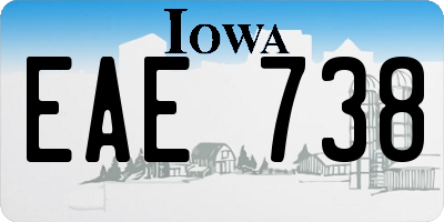 IA license plate EAE738