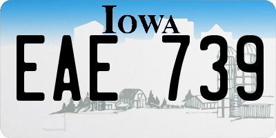 IA license plate EAE739