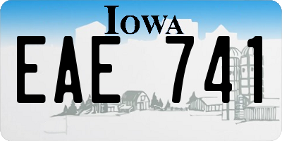 IA license plate EAE741